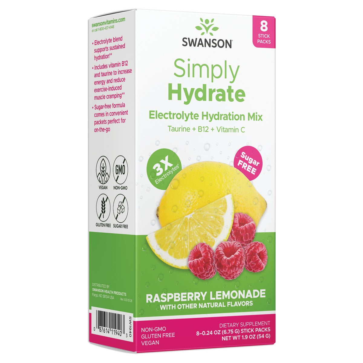 Simply Hydrate Electrolyte Hydration Mix - Raspberry Lemonade