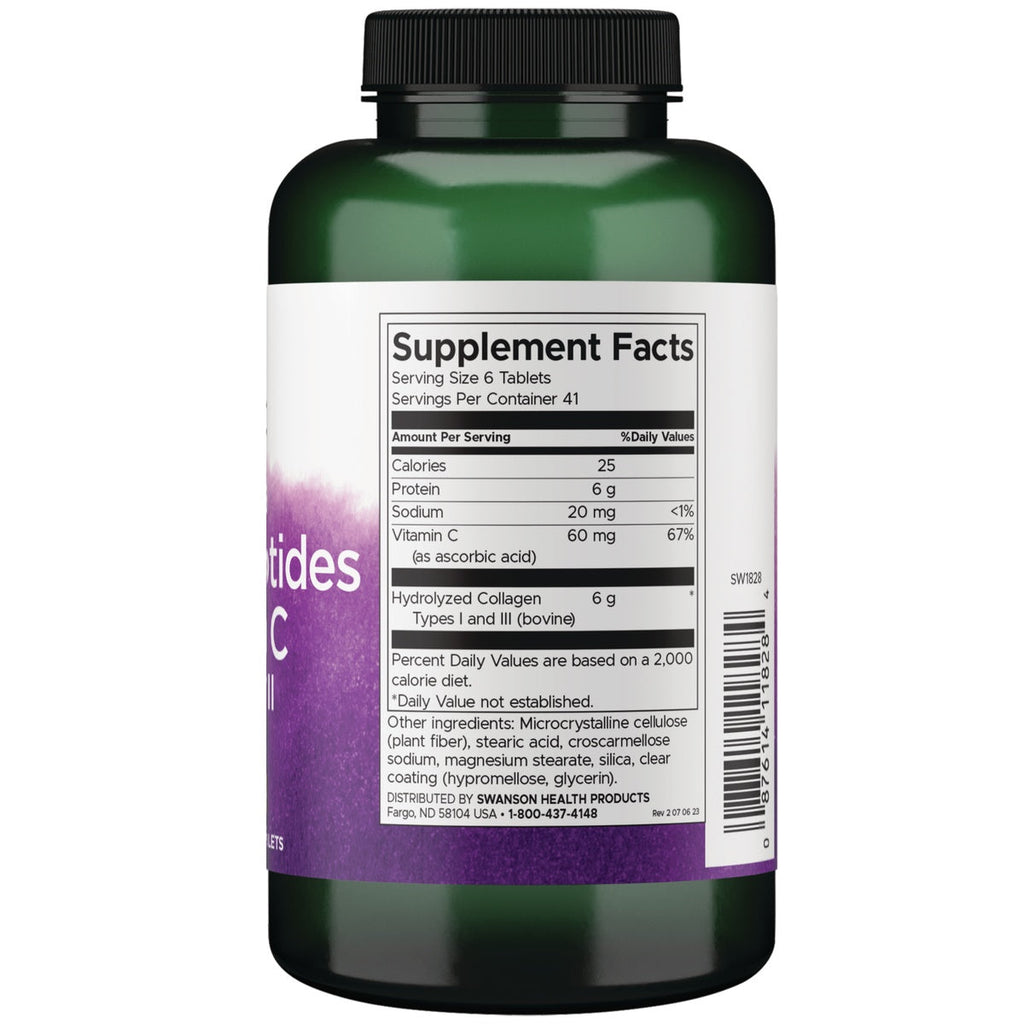 Hydrolyzed Collagen Peptides + Vitamin C Types I and III