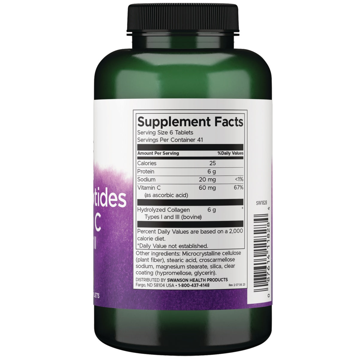 Hydrolyzed Collagen Peptides + Vitamin C Types I and III