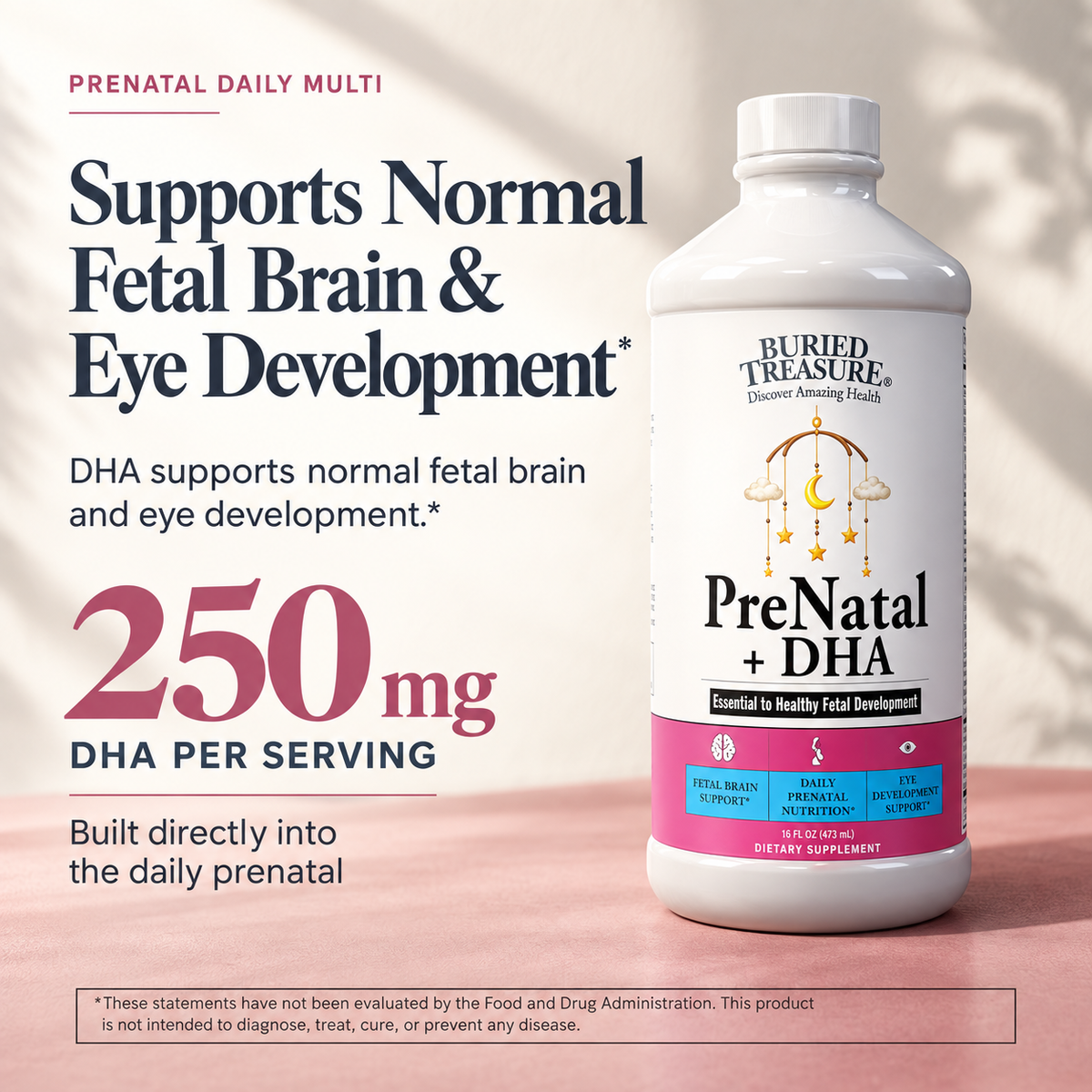 Prenatal Plus DHA Once-Daily Liquid Prenatal Multivitamin, for Preconception, Pregnancy & Lactation, Fruit Flavored, 16 fl oz