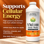 VM100 Liquid Multivitamin and Multimineral Daily Supplement - 100+ Nutrients with Vitamins, Minerals, Antioxidants, and Superfoods - 32 oz