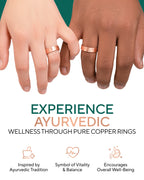 Pure Copper Rings – Hammered (6mm)