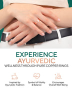 Pure Copper Rings – Hammered (6mm)