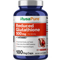 NusaPure Reduced Glutathione 500mg 180 Veggie Capsules (Vegan,Non-GMO) L-Glutathione