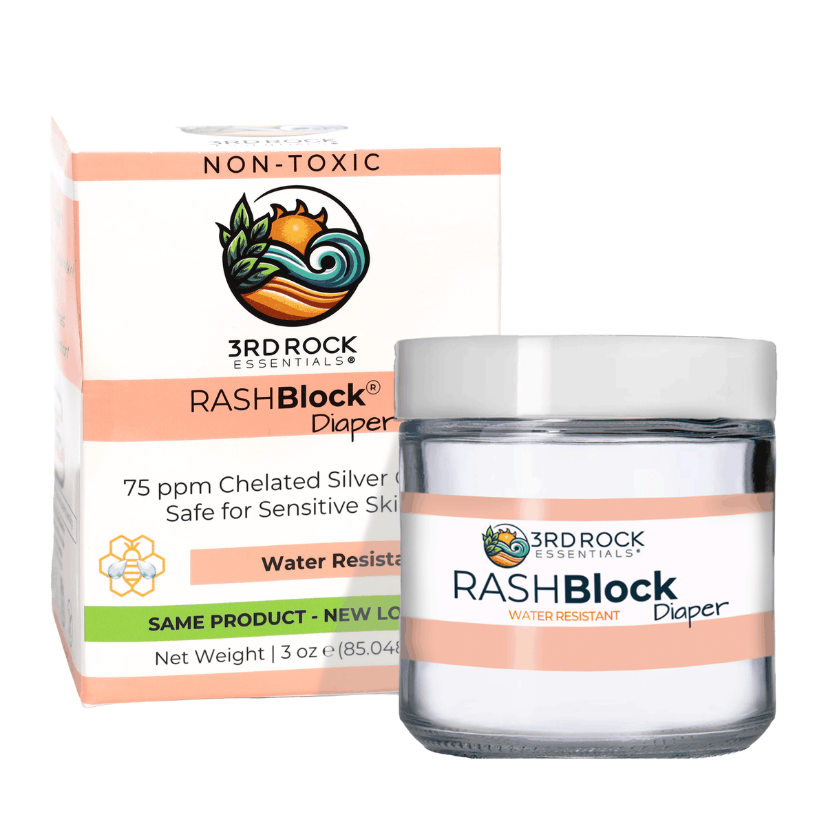 RASHBlock® Diaper - 75ppm Silver Gel Water Resistant 3oz