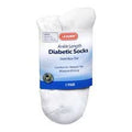 Leader Diabetic Sock Ankle White Large 1 Pair