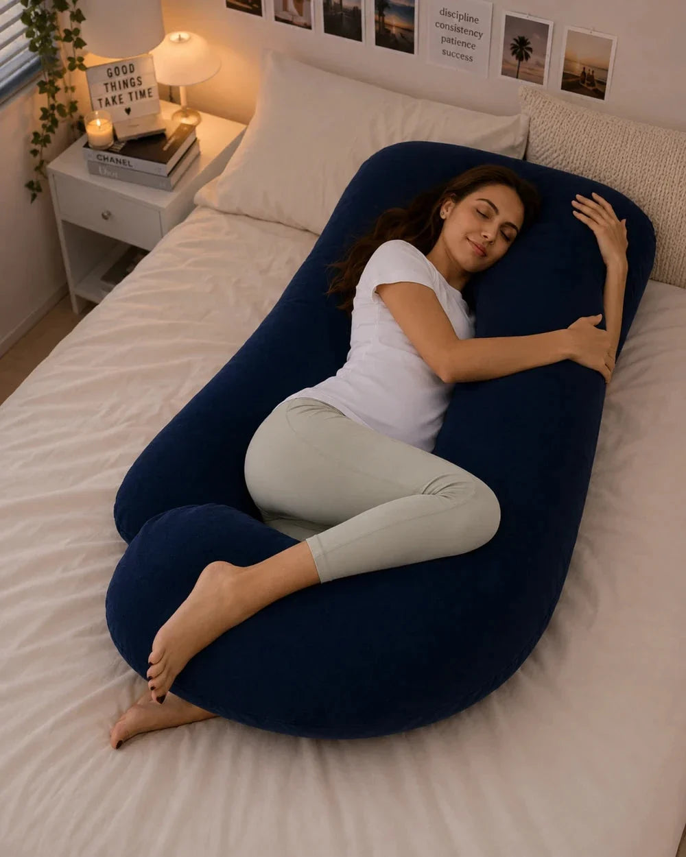 HerPillow Ultimate 5-in-1 Premium Full-Body Pillow for Women – Elevated Comfort & Support