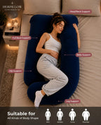 HerPillow Ultimate 5-in-1 Premium Full-Body Pillow for Women – Elevated Comfort & Support