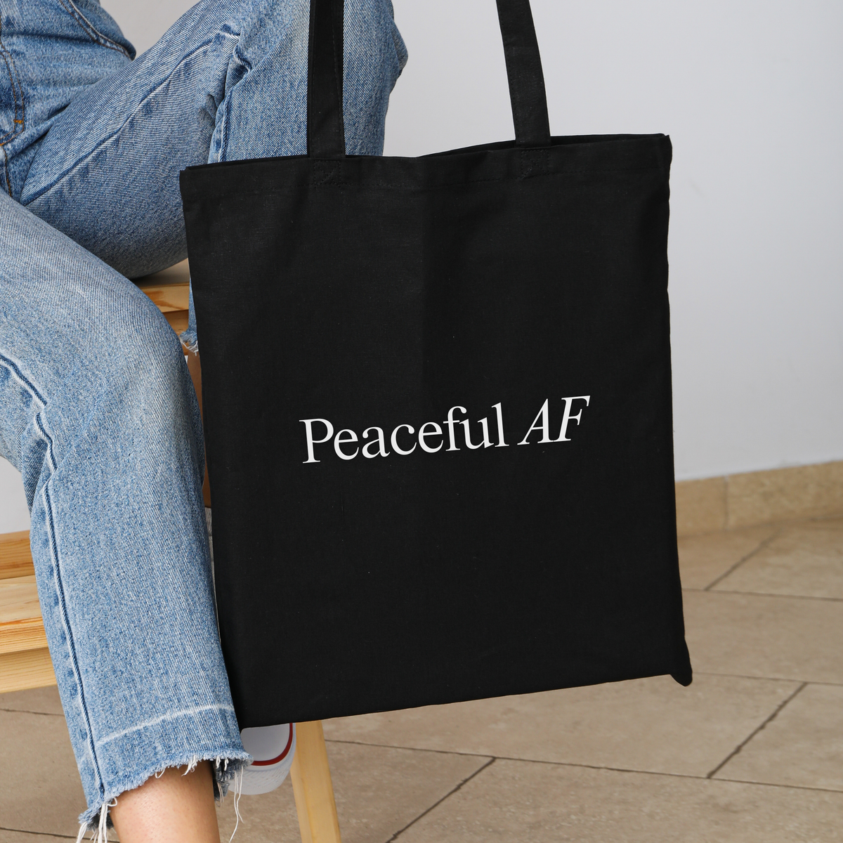Peaceful AF Tote Bag