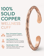 Pure Copper Cuff Bracelet – Distressed