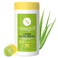 CPAP Mask Wipes by Snugell (70 Count) - 100% Soft Cotton - Lint & Alcohol Free - Skin Safe with Aloe Vera - Easy Opening Canister - For Cleaning CPAP Mask, Tube and Devices