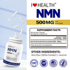 NMN 500mg – 99.9% Pure NMN Supplement, Boost NAD+ Levels, Cellular Energy & Healthy Aging Support, 60 Capsules, Third-Party Tested, NSF cGMP, Made in USA