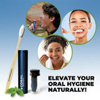 Coral Mouth Spray, Bamboo Mint Floss, and Bamboo Toothbrushes Bundle