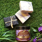 Luxurious Body Polish Scrub + 3 Soaps Set