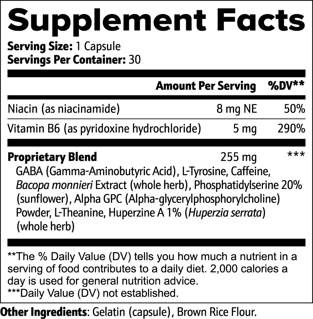 Neureva Supplement for Focus & Memory | 30 Capsules