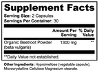 Rubina Organic Beetroot Capsules |Vegetarian Supplement | 60 Count