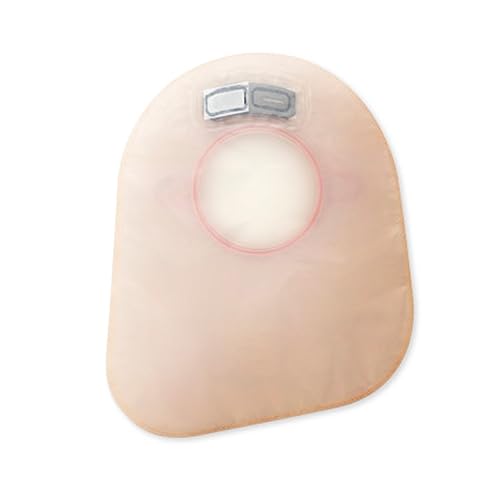 Hollister 18383 New Image 2-Piece 7    Closed Mini Ostomy Pouch, Red Color Code Match, 60 Pack, Transparent, 2-1/4    Opening