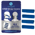 CPAP Strap Covers 4 Pack - Universal Fit for All CPAP Masks (Blue)