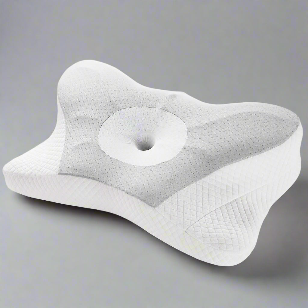 💤 Ergonomic Foam Neck Pillow – Neck Support & Spinal Alignment