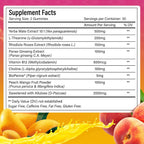 Yerba Mate Gummies – Super Focus & Energy Support – Formulated with Yerba Mate Extract, L-Theanine, Rhodiola, Ginseng, Choline, B12 – Peach Mango Flavor