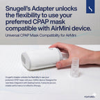 Snugell Adapter - Universal Tubing Connector Compatible with ResMed AirMini - Fits 15mm & 22mm CPAP Masks - Durable, Travel-Friendly Accessory for Convenient Use Anywhere
