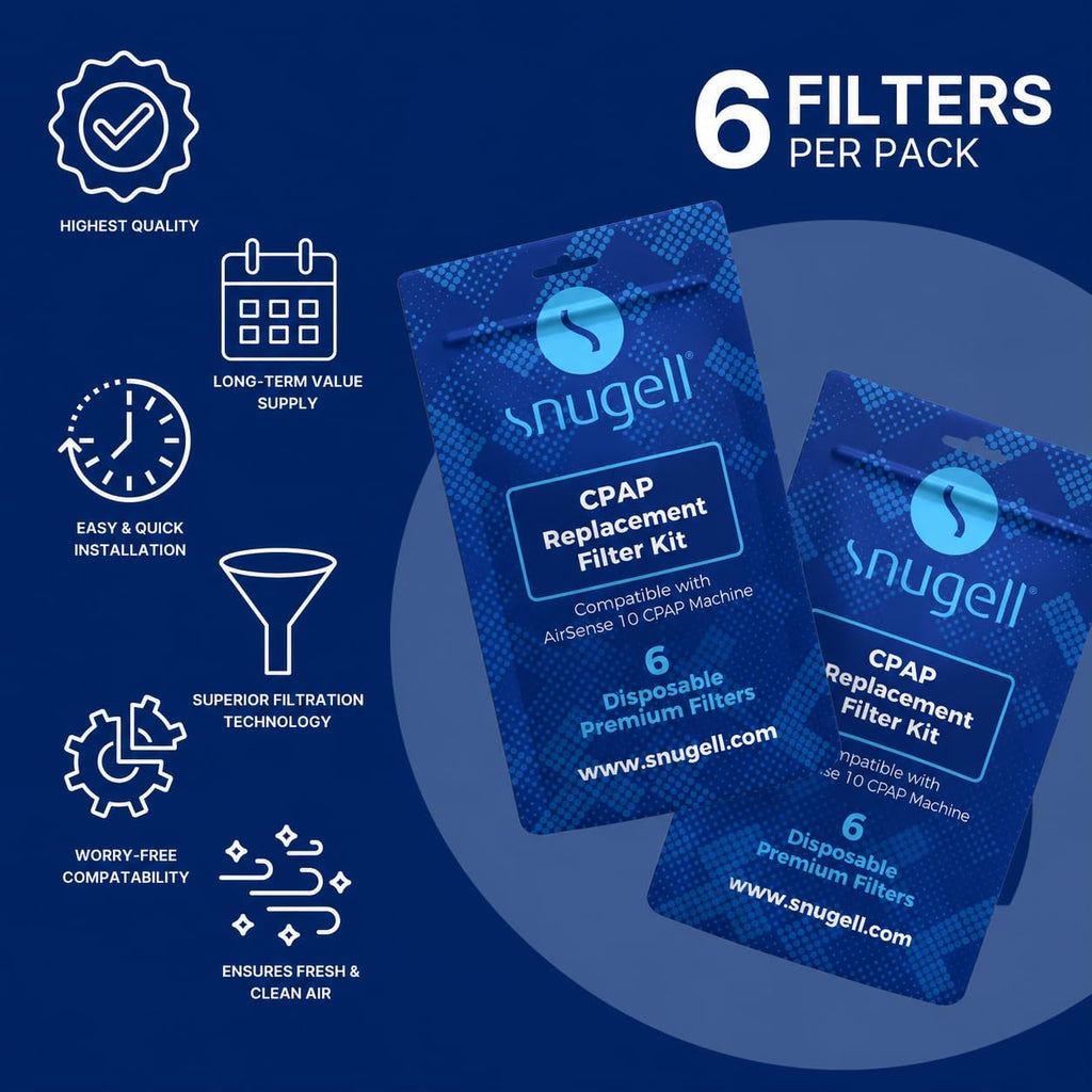 Disposable Replacement CPAP Filters for Resmed Airsense 10 (6-Pack)