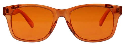 BioWaves Colored Lens Color Therapy Glasses - Classic Style (Orange)