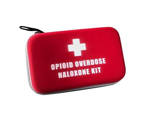 Rescue Shot Case - Professional Case for Opioid Overdose Naloxone Kit, Medication Not Included (Red)