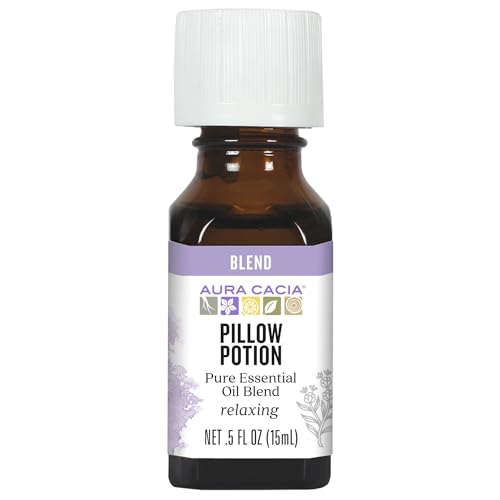 Aura Cacia Essential Solutions Oil Blend, Pillow Potion, 0.5 fluid ounce (Pack of 2)