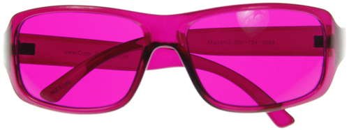 Kid's Children's Junior Color Therapy Glasses - Magenta