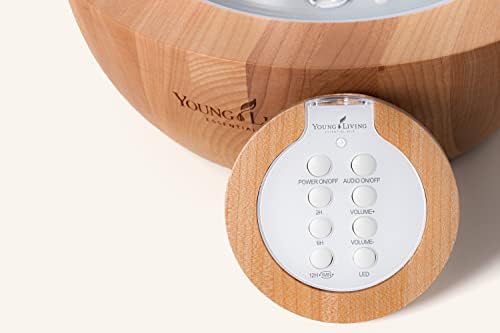 Young Living Essential Oils Aria Ultrasonic Diffuser - Ambience at Home & Spa - Peppermint Oil - Music Tranquil Environment - Ro