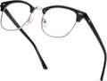 Black Jones AntiEyestrain Blue Light Blocking Glasses, Vintage Half Frame, Uv Clear Lens, For Computer Gaming, Women, Men Holi