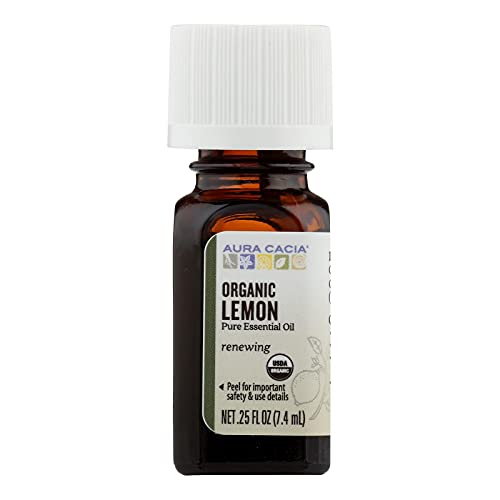 Aura Cacia, Lemon Organic Essential Oil .25 oz