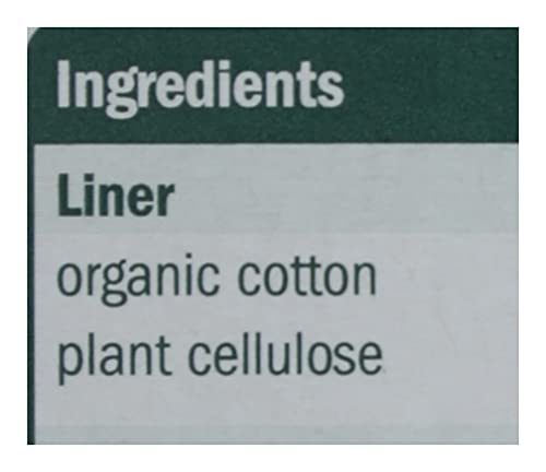 Natracare Natural Organic Curved Panty Liners, with Certified Organic Cotton, Ecologically Certified Cellulose Pulp and Plant St