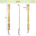 Omszte 2 Pack Bamboo Back Scratcher,100% Natural Bamboo Back Scratchers for Itching Relief,Strong & Sturdy 17 inches
