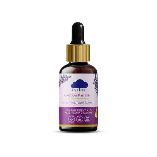 Blue Tree Aroma Lavender Kashmir Essential Oil | Aroma Oil for Diffusers | Natural and Pure Therapeutic Grade for Healthy Skin, 