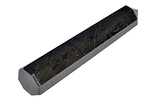 WholesaleGemShop-GEMSCITE 3 Inch Black Tourmaline Gemstones Obelisk Tower Jumbo Facet Aura Rock Crystal Natural Polished Earth W