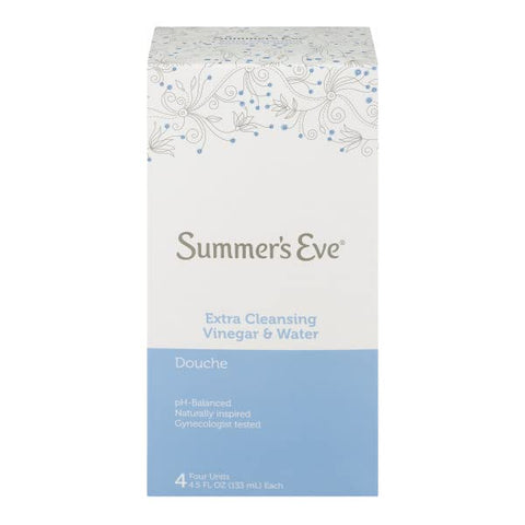 Summer's Eve Douche, Extra Cleansing Vinegar and Water, 4.5 Fl Oz, 4 Count (Pack of 2)