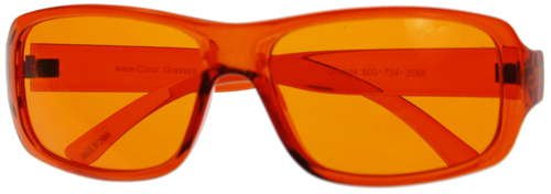 Kid's Children's Junior Color Therapy Glasses - Orange