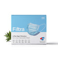 Filtra 3Ply Ear Loop Surgical Mask | High Filtration 99% Bfe & Pfe | Breathable | Hypoallergenic | Ergonomic | Fluid Repellent 