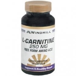 Windmill L-Carnitine 250 mg Capsules 50 Count (3 Pack)