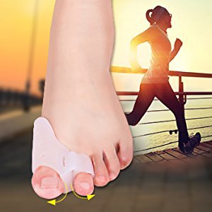 Bunion Relief Gel Toe Separators - Bunion Corrector and Hammer Toe Bunion Splint with Forefoot Cushion Pad - Toe Spacers and Toe