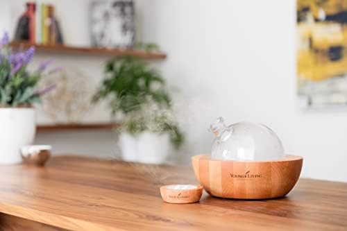Young Living Essential Oils Aria Ultrasonic Diffuser - Ambience at Home & Spa - Peppermint Oil - Music Tranquil Environment - Ro