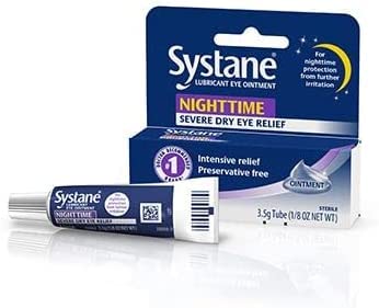 Systane Nighttime Lubricant Eye Ointment 3.50 g (2 Pack) Lubricates and Comforts Dry Eyes Preservative-Free Rich Ointment for Ni