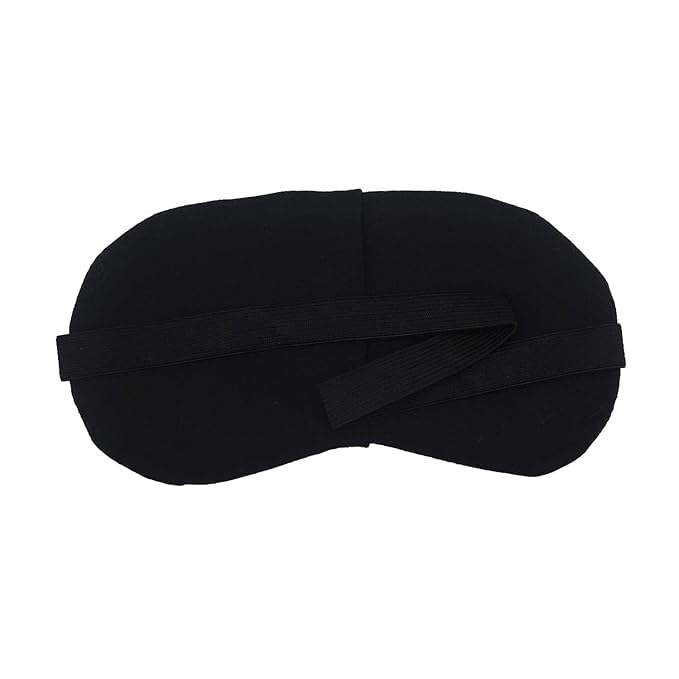 Cooling Gel Sleeping Eye Mask For Relaxation And Sleep Adjustable Strap Soft Fabric Night Blind Fold For Comfort And Travel, Bla