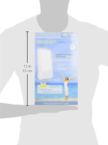 Verilux HappyLight Liberty 7,500 LUX Light Therapy Energy Lamp