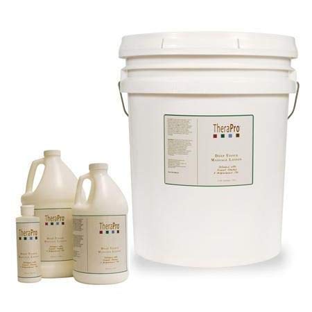 Deep Tissue Massage Lotion by TheraPro - Unscented - Infused with Sweet Almond & Grapeseed Oil - Smooth Glide & Non-Greasy - Abs