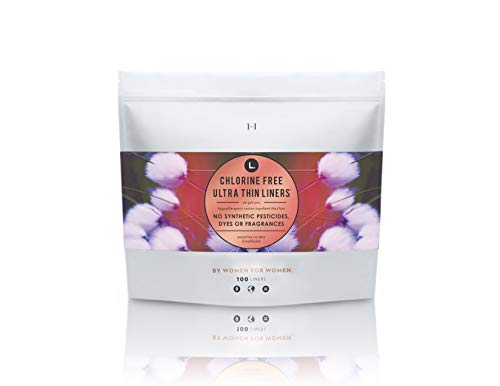 L. Chlorine Free Ultra Thin Liners Regular Absorbency, Organic Cotton, Free of Chlorine Bleaching, Pesticides, Fragrances, or Dy