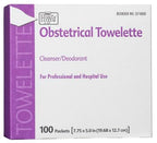 Hygea Obstetrical Towelette, Feminine Personal Cleansing Wipe, Individually Wrapped, 100 Wipes Per Box