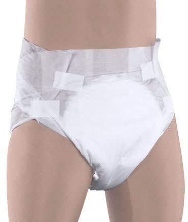 Supreme Breathable Disposable Diaper Briefs with Tabs for Incontinence - Absorbent Tab Style - Unisex for Men and Women by Brigh